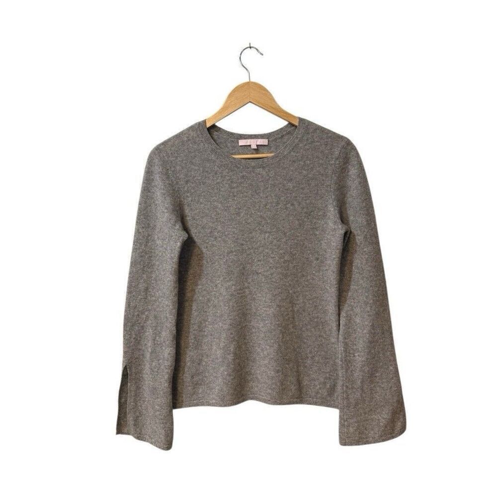 The Cashmere Project Sweater Womens M Gray 100% Cashmere Long Sleeve Split